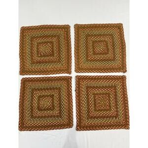 Kohl’s Set of 4 Square Woven Braided Cabin Cottage Farmhouse Placemats